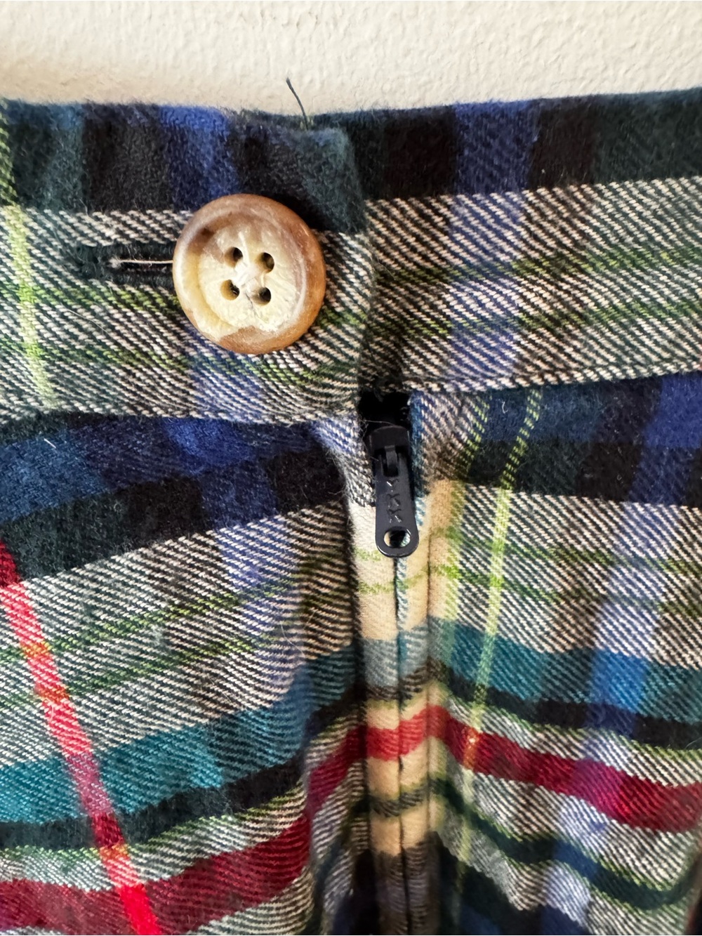 Vintage Ralph Lauren Blue Label Plaid Midi Skirt w Pockets Cotton Tartan Sz 4 - Picture 3 of 12